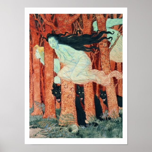 Pôster Três Mulheres e Três Lobos (c/c) (Frente)