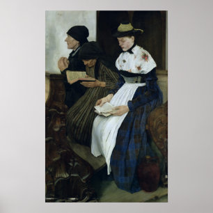 Poster Três mulheres na igreja, 1882