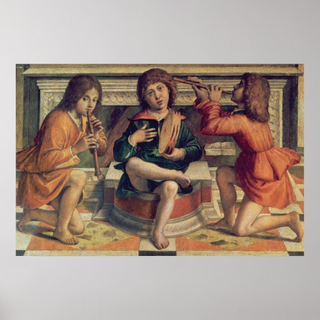 Pôster Três músicos de anjo (Frente)