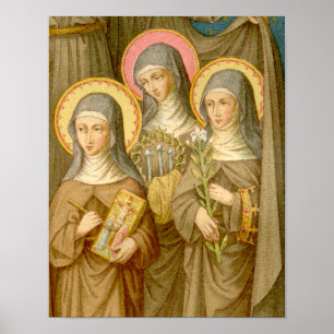 Pôster Três Outros Santos Pobres Claros (SAU 027) 11"x14"