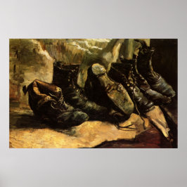 Pôster Três pares de Calçados por Vincent van Gogh
