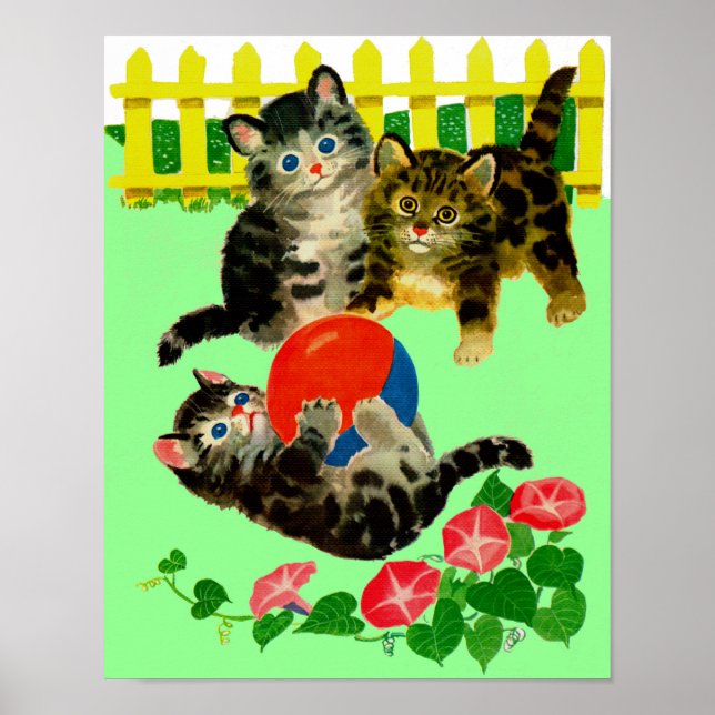 Poster três pequenos gatinhos (Frente)