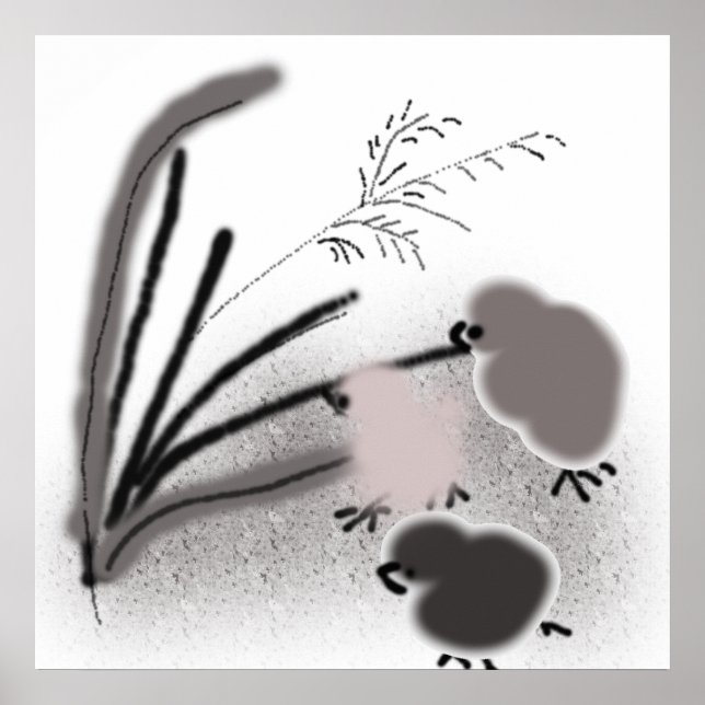 Pôster Três pequenos pintinhos (Frente)