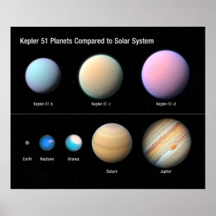 Poster Três Planetas Gigantes Orbitando Kepler 51