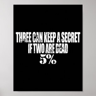 Poster Três Podem Manter Um Segredo Se Dois Estão Mortos