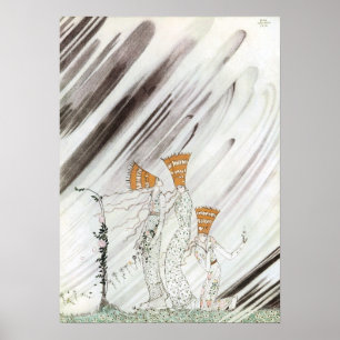 Pôster Três princesas na Montanha Azul por Kay Nielsen