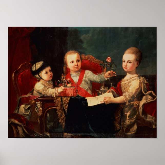 Pôster Três Príncipes, Crianças de Carlos III (Frente)