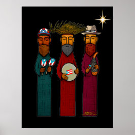 Poster Três Reis Magos Porto-Riquenhos – Parranda