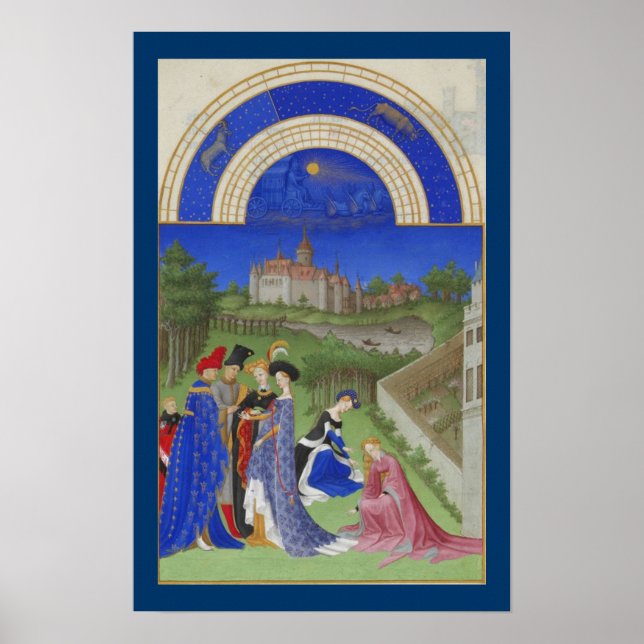 Pôster Très Riches Heures - abril (Frente)