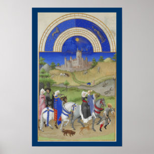 Poster Très Riches Heures - agosto