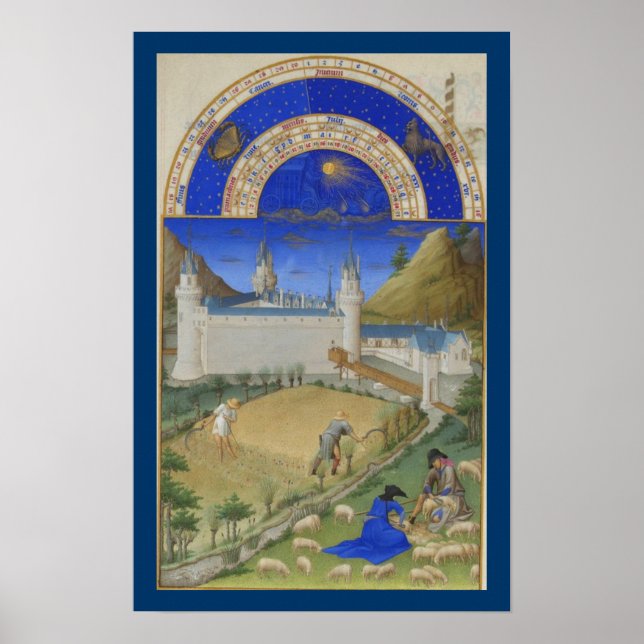 Pôster Très Riches Heures - julho (Frente)