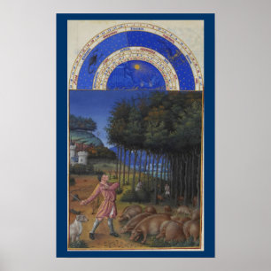 Poster Très Riches Heures - novembro