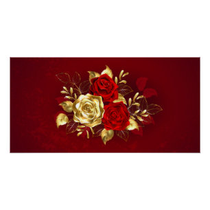 Pôster Três Rosas de joalharia