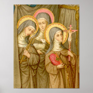 Poster Três Santos das Pobres Claras (SAU 027) 11"x14"