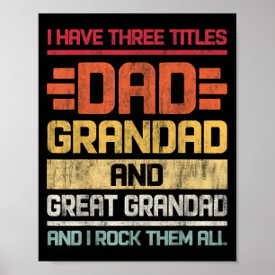 Poster Três Títulos Pai Avô & Excelente Avô E Eu