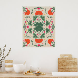 Poster Trevas e flores para boa sorte