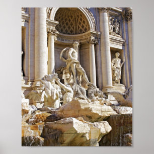 Poster trevi fountain metal ornament