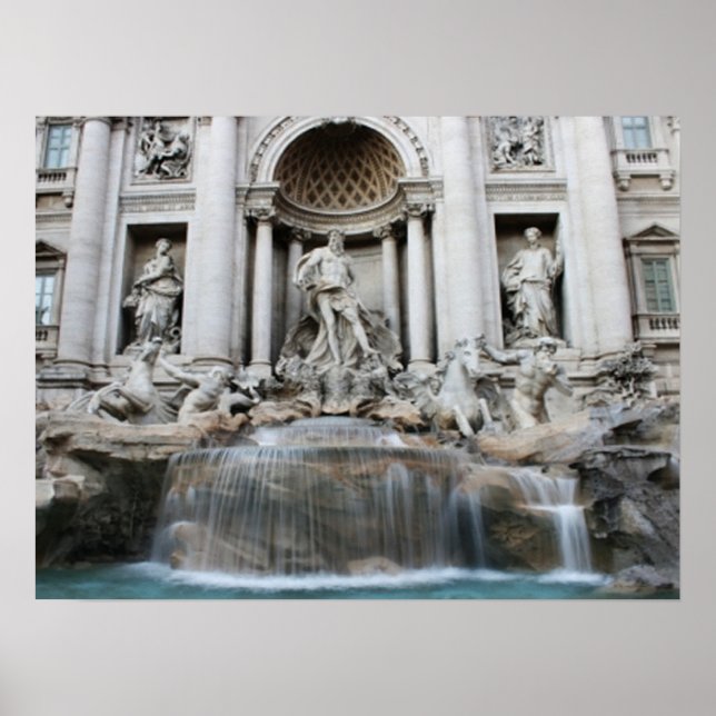 Pôster Trevi Fountain Roma (Frente)