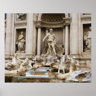 Pôster Trevi Fountain Roma Itália viagem foto