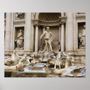 Pôster Trevi Fountain Roma viagem foto