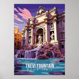 Poster Trevi Fountain, viagem