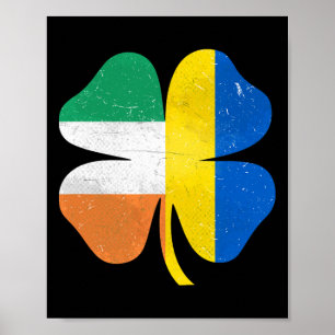 Poster Trevo irlandês britânico Ucrânia Irlanda St. Patri