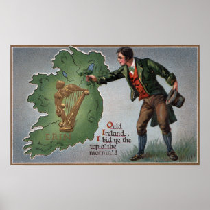Poster Trevos de oferecimento do Irlandês a Ireland