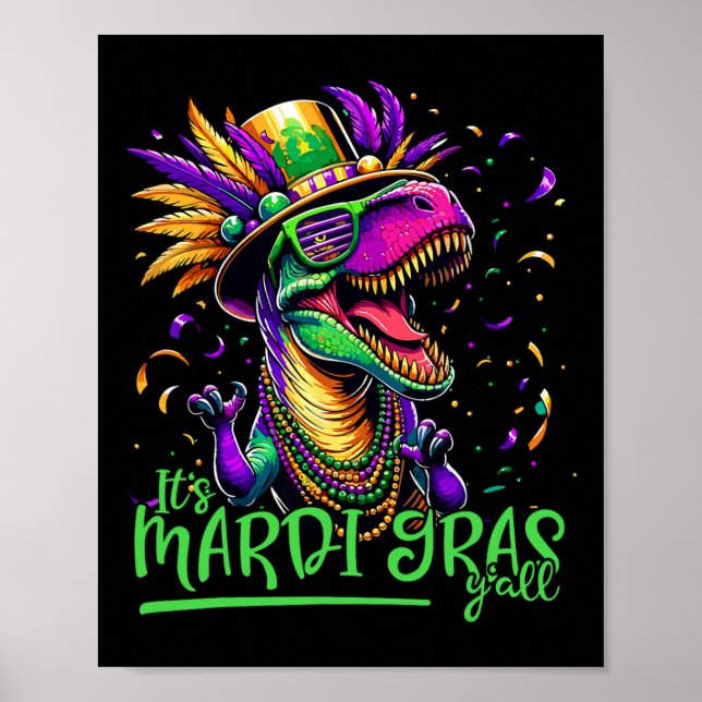 Poster Trex Dinosaur Parade Outfit Shenanigans Mães (Frente)