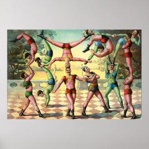 Poster Treze Homens Fazendo Acrobáticos