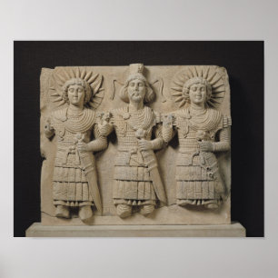 Pôster Tríade de deuses de Palmyrene, da região do
