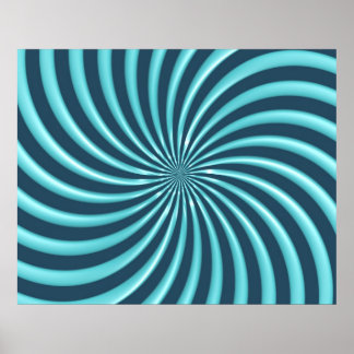 Poster Triângulo 07 Curvas Espirais de Arte Óptica
