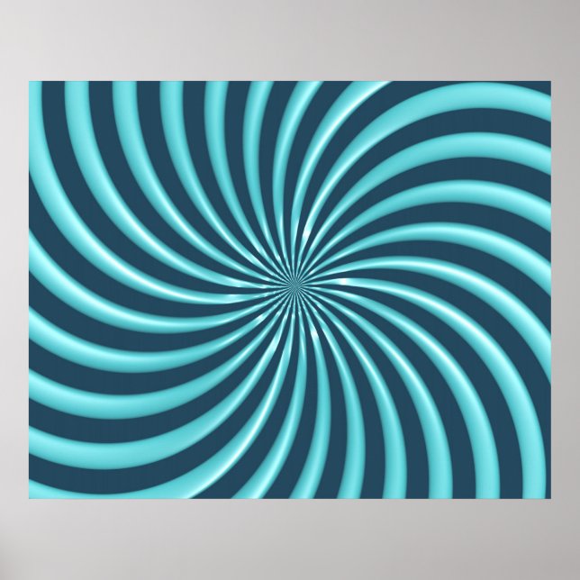 Poster Triângulo 07 Curvas Espirais de Arte Óptica (Frente)