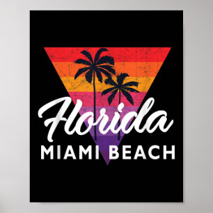 Poster Triângulo de Miami Beach Retro Miami Vintage 70s 8
