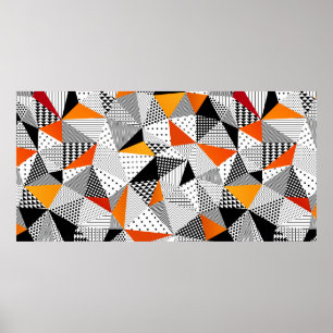 Poster Triângulo padrão perfeito. Contrário em moda