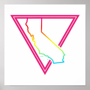 Pôster triângulo rosa california