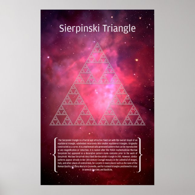Pôster Triângulo Sierpinski (Frente)