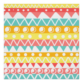 Pôster Triângulos E Círculos Coloridos