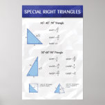 Pôster Triângulos Especiais para a Direita<br><div class="desc">Triângulos Especiais para a Direita</div>