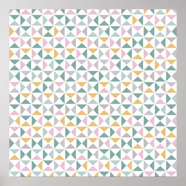 Pôster Triângulos Geométricos (Frente)