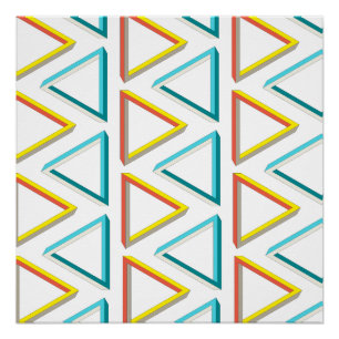 Pôster Triângulos impossíveis padrão geeky