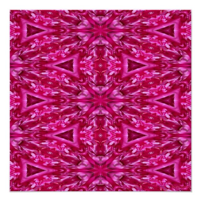 Pôster Triângulos Rosa Quente (Frente)