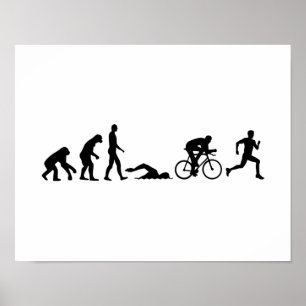 Pôster Triathlon da evolução