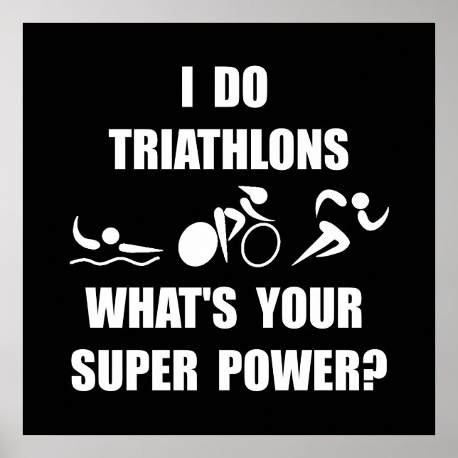 Poster Triathlon Super Power (Frente)