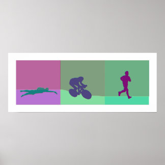 Poster Triathlon Triptych