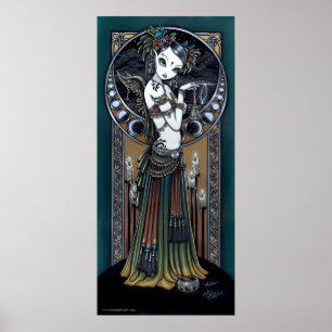 Poster tribal gótico da arte do dançarino da fus