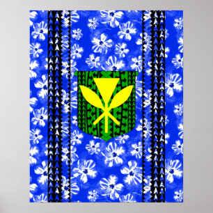 Pôster Tribal Hibiscus Kanaka Maoli