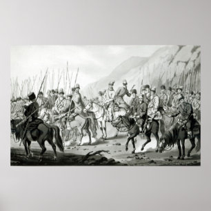 Pôster Tribos diferentes de Cossacks do russo