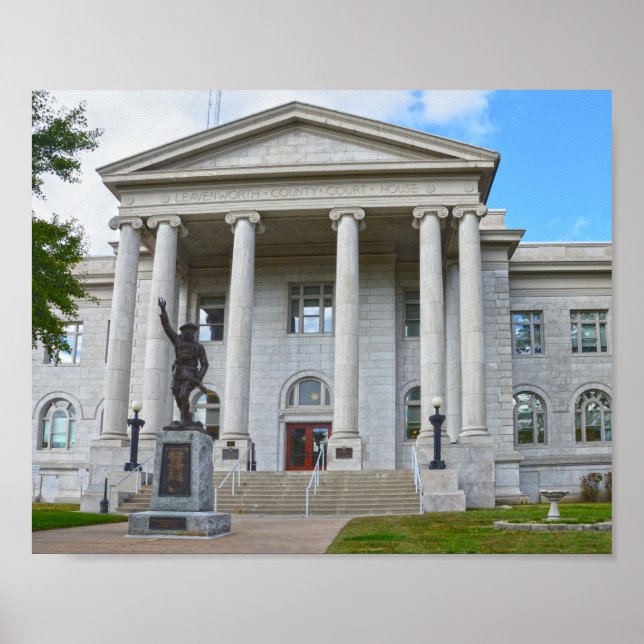 Poster Tribunal do Condado de Leavenworth, Leavenworth, K (Frente)