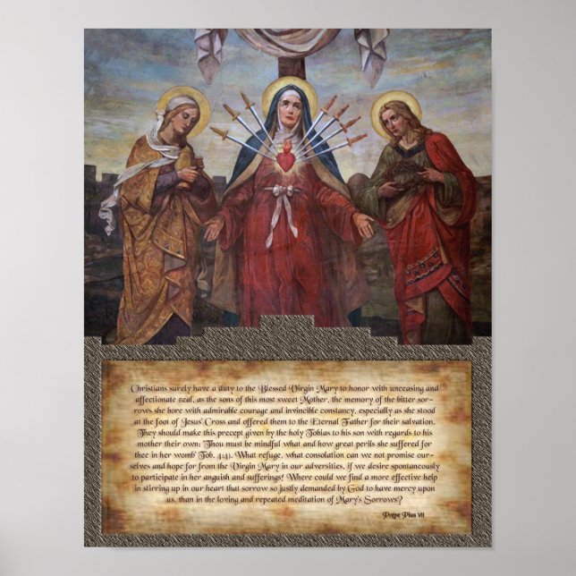 Poster Tributo a Nossa Senhora das Tristezas. (Frente)