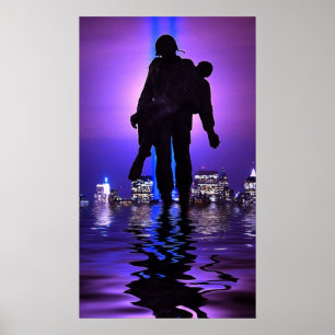 Pôster Tributo do World Trade Center na luz